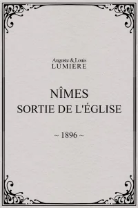 Nîmes, sortie de l'église