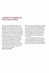 Comme si, comme ça