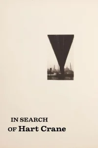 In Search of Hart Crane