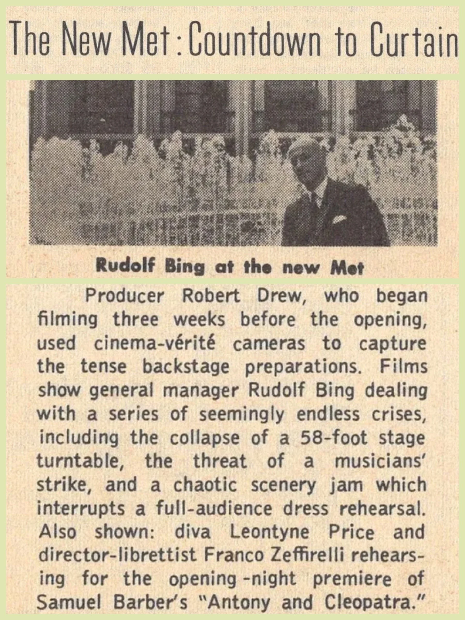 مت موزه: شمارش معکوس تا پرده