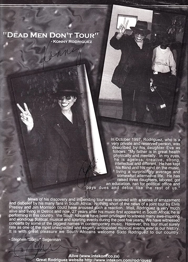 مردان مرده گردش نمی‌کنند: رودریگز در آفریقای جنوبی