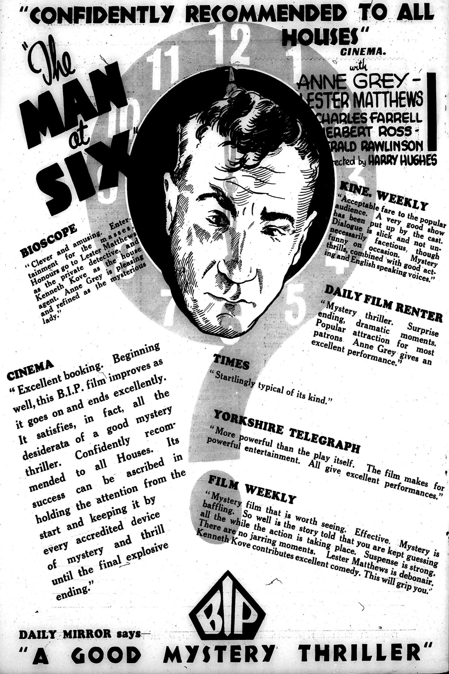 مرد در ساعت شش